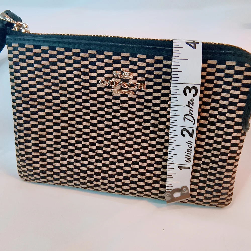 COACH Legacy Jacquard Corner Zip‎ Wristlet, Style F13311